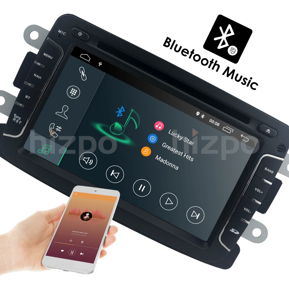 Четырехъядерный Android9.0 gps навигационное радио для Renault dacia Renault Duster Logan Sandero автомобильный DVD центральный Кассетный плеер RDS DSP