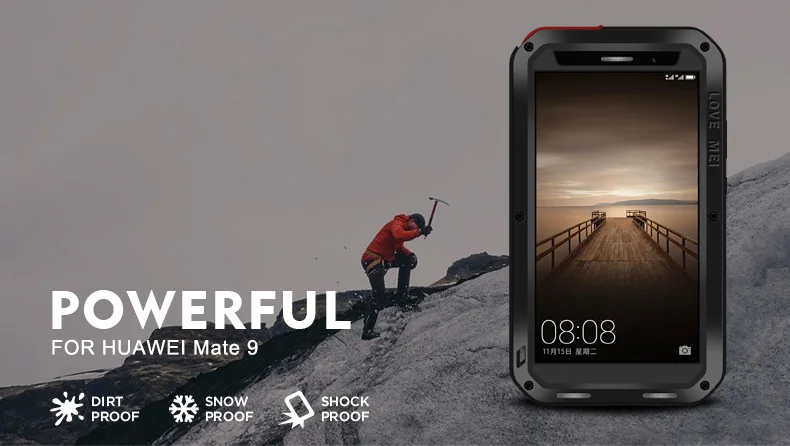 Оригинальный мощный чехол Love Mei для Huawei mate 9/mate 10 телефона водонепроницаемый