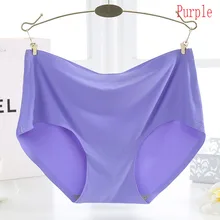Hw241 M-4XL cueca de seda gelo das mulheres calcinha feminina sem costura mais tamanho calcinha cuecas sexy lingerie culotte femme