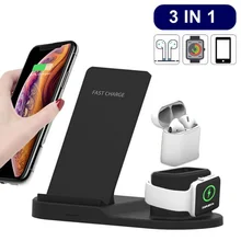 3 in 1 Mobile Phone Watch Headphone Chargers Wireless Fast Charging Adapter Holder Stand For Cellphone Earbuds