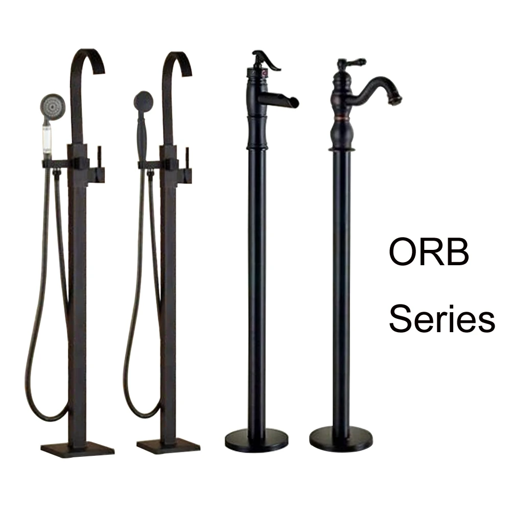 

Solid Barss Free Standing Bathroom Tub Faucet Filler Mixer Tap Oil Rubbed Bronze