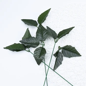 

10pcs Artificial plants for Christmas home decoration cheap silk Leaves scrapbooking diy bridal accessories clearance fake leaf