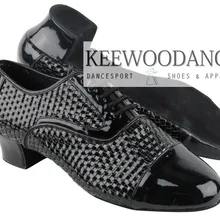 KEEWOO dance/Новинка; черные плетеные туфли из лакированной кожи; мужские туфли для латиноамериканских бальных танцев; обувь для танцев; вечерние туфли; свадебные туфли