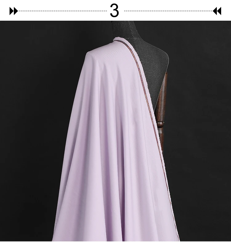 Высококачественная однотонная шерстяная и шелковая ткань на заказ для женщин, ширина платья 150 см, саржевая ткань для одежды, шитье своими руками, осень и зима