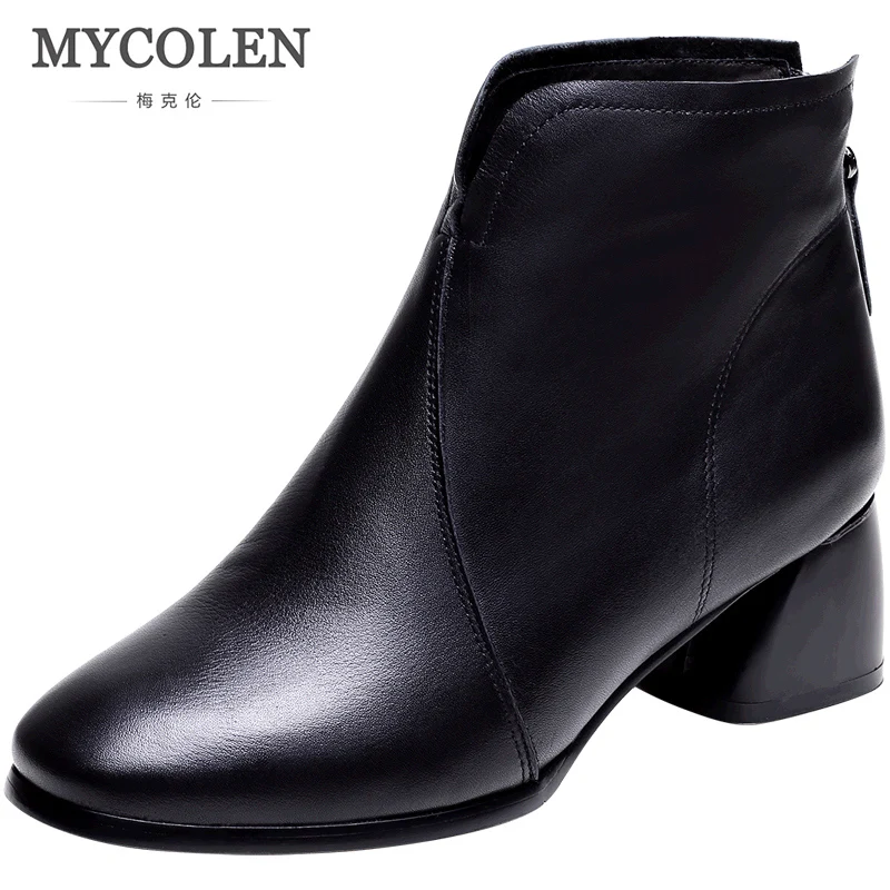 

MYCOLEN Chelsea Boots Women Booties Casual Shoes Women Ankle Boots Zipper Boots Female Autumn Winter Non-Slip Ladies Shoes