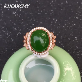 

KJJEAXCMY Fine jewelry Fine Natural Jasper female models Xinjiang Hetian jade wholesale 925 silver inlay