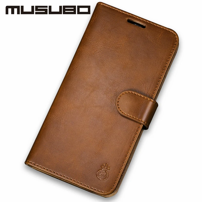 Musubo Luxury Flip Leather Case For iphone 8 Plus 7 Plus Cases 6s 6 5 5s SE Cover fit magnetic car holder for Galaxy S8Plus S8 cases-for-s8+