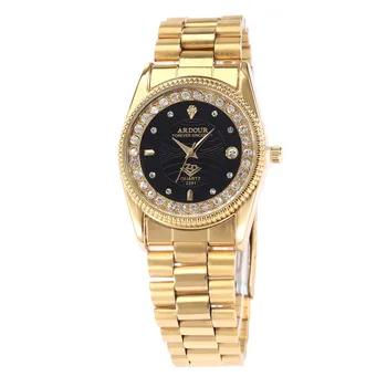 

Men Quartz Watch Brand Luxury Business Diamond Gold Fashion Calendar Waterproof Stainless Steel Wristwatch Relogio Masculino