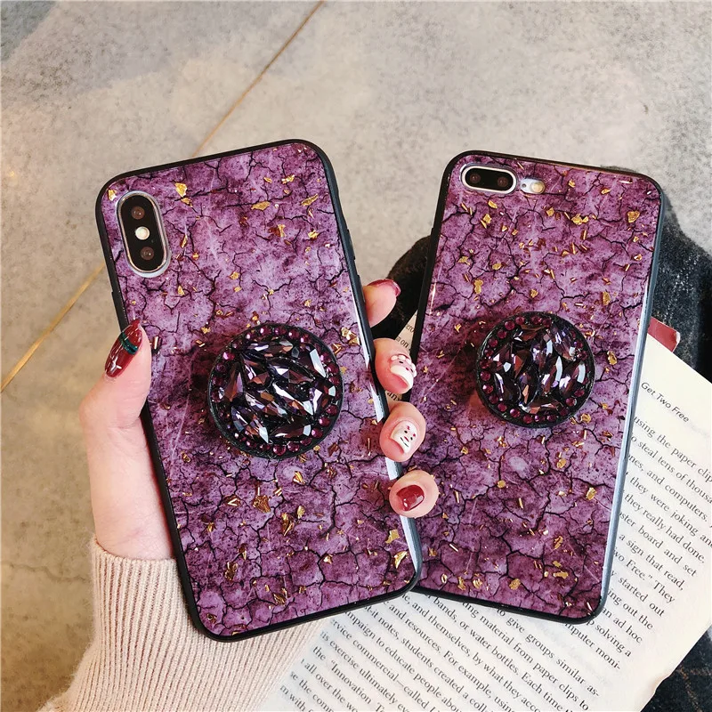 Luxury-glitter-marble-diamond-ring-holder-silicone-phone-case-for-iphone-7-8-6-S-plus (2)