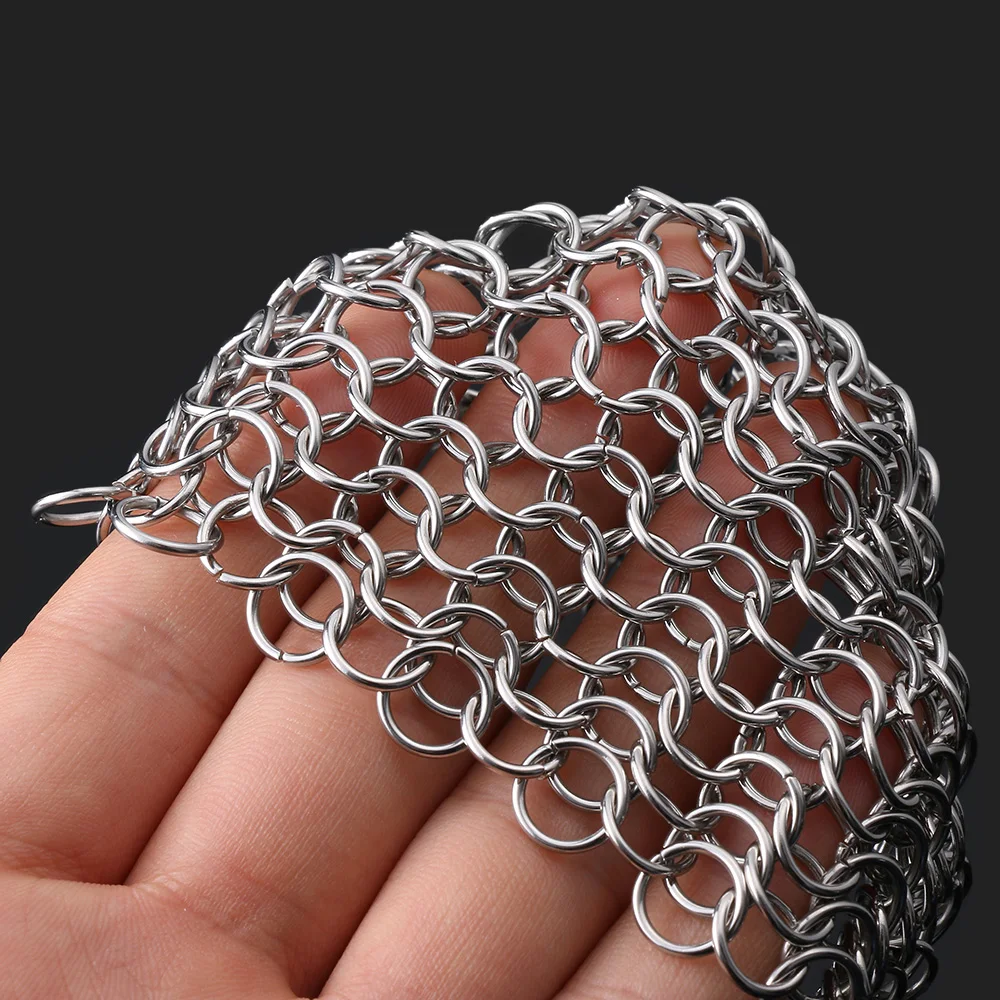 1 шт., нержавеющая сталь, Chainmail, ладонь, щетка, скруббер, кухонные гаджеты, инструмент для мытья, сковорода, блюдо, чаша, инструмент для чистки, кухонная посуда, аксессуары