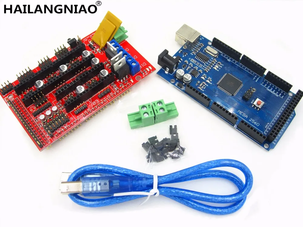 

Mega 2560 R3 Mega2560 REV3 + 1pcs RAMPS 1.4 Controller for 3D Printer kit Reprap MendelPrusa