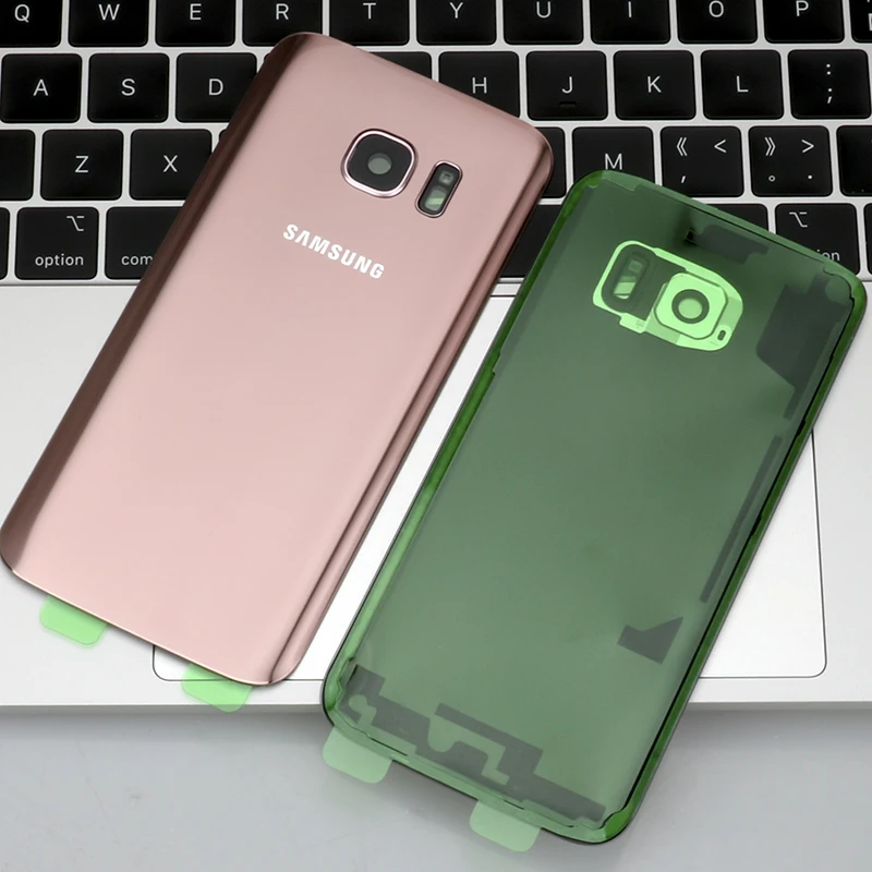 5,5 ''для samsung Galaxy S7 Edge G935F G930F задняя крышка батарейного отсека стекло Корпус Запасные части+ стеклянная рамка объектива камеры