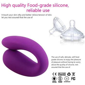 Portable Mini U Shape G-spot Anal Double-head Dildo Vibrator Sex Toy for Women Couple Clitoris Stimulator Vagina Pussy Massager 5