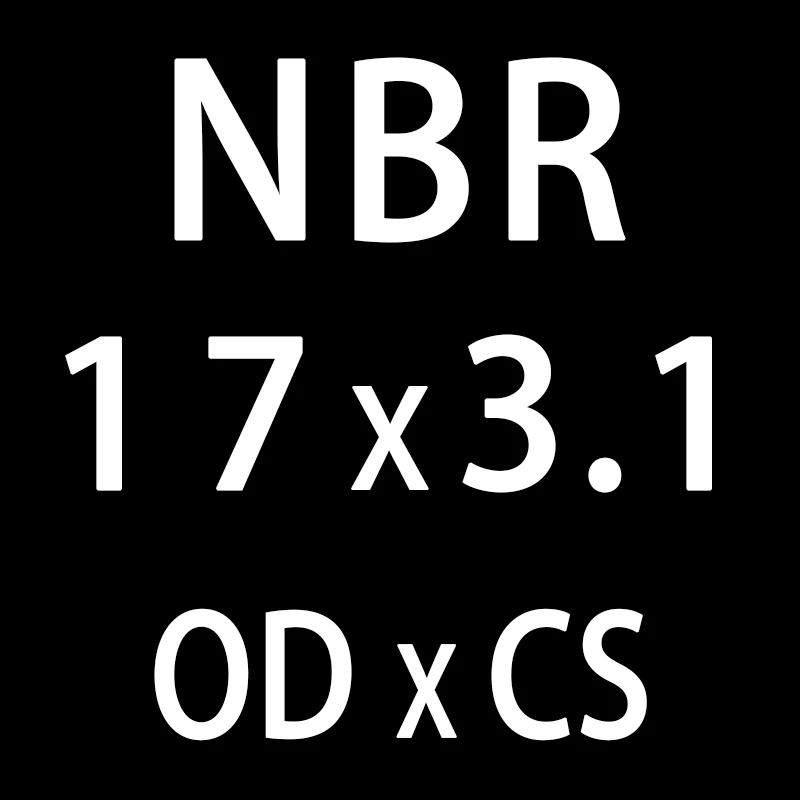 50 шт./лот резиновым кольцом NBR уплотнительное кольцо 3,1 мм Толщина OD10/11/12/13/14/15/16/17/18/19/20 мм уплотнительное кольцо прокладка кольца шайба - Цвет: OD17mm