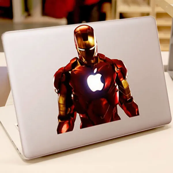 stickers on apple laptop cover