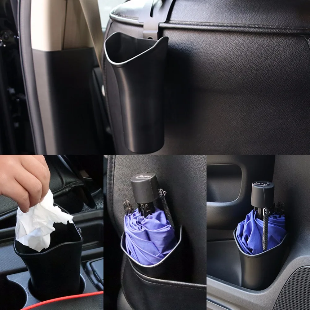 runmade Multi-functional Car Storage Barrel Umbrella Holder Car Interior Folding Umbrella Storage Bucket Hanging