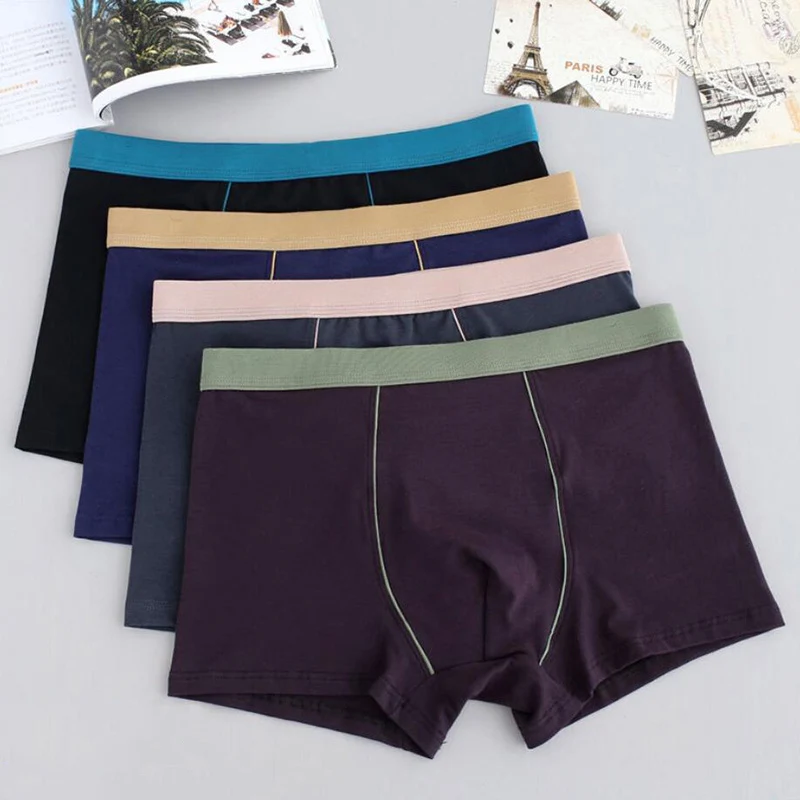 

Pure cotton 3D seamless breathable comfortable sexy waist pure color XL fat young men's flat feet briefs free shipping