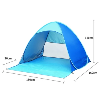 

Beach Tent Ultralight Folding Tent Up Automatic Open Tent Family Tourist Fish Camping Fully Sun Shade