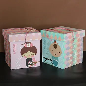 

50PCS multicolour square Paper Boxes Candy Box Wedding Favors Gift with ribbon Party Birthday Baby Shower Supply