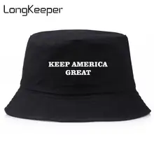 Keep America большой Трамп Республиканская шляпа для женщин мужчин Панама шапки Шляпы для рыбалки Письмо печати Хлопок Регулируемый унисекс Фишер