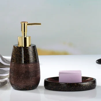 

Bathroom Set toiletries creative piece of European hand sanitizer bottle soap dish toothbrush holder accessories soft loading