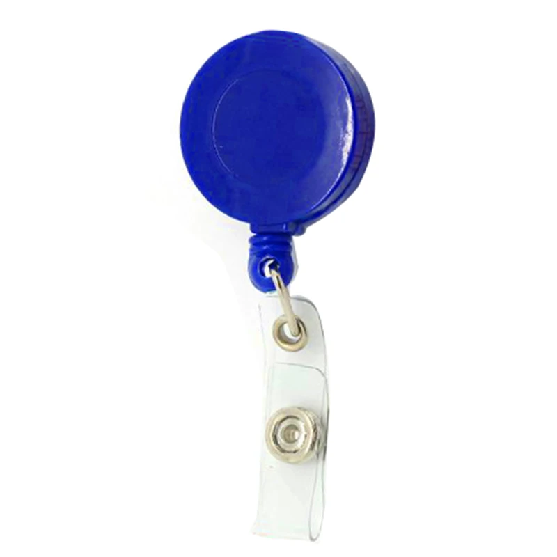

Retractable Reel ID Badge Key Card Name Tag Holders with Belt Clip (Pack of 50--Blue)