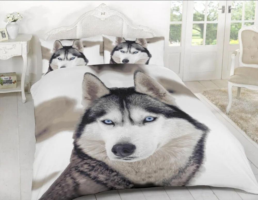 Us 39 1 20 Off Husky Wolf 3d Luxurious Duvet Cover Sets Reversible Bedding By Laura Secret In From Home Garden On Aliexpress
