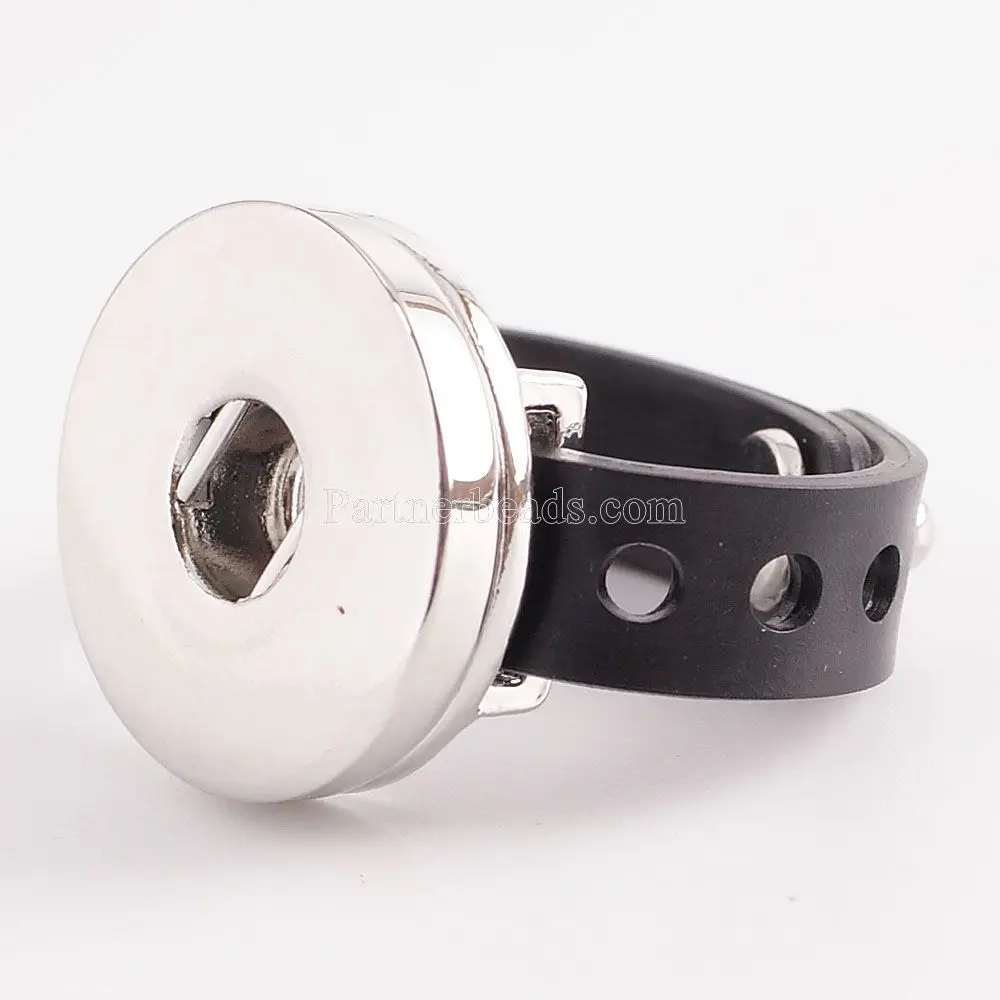 DIY fashion snaps jewelry adjustable Silicone Stretch ring for snap