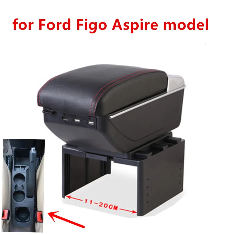 

for Ford Figo Aspire model armrest box central Store content box with cup holder ashtray Generic model