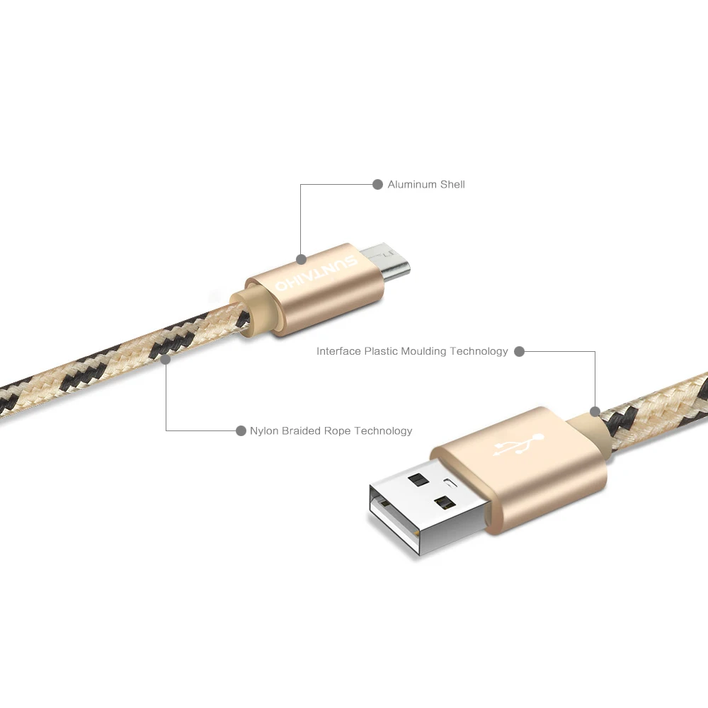 Suntaiho Nylon Micro USB Cable 8 Pin Mobile Phone Cable 0.5m/1.2m/2m/3m Fast Charging USB Data Cables for iPhone 7 6 5/Samsung Suntaiho Nylon Micro USB Cable 8 Pin Mobile Phone Cable 0.5m/1.2m/2m/3m Fast Charging USB Data Cables for iPhone 7 6 5/Samsung