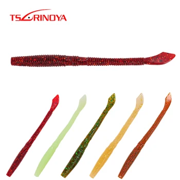 

TSURINOYA Fishing Lure DW-R14 95mm/2.5g Earthworm Artificial Soft Baits Worm Swimbait 8pcs/bag