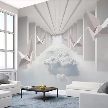 

Thousands of paper cranes 3d background wall professional murals manufacturers wholesale wallpaper custom poster photo wall