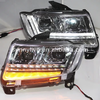 

For Jeep Compass LED Head Light with overflow light Chrome Housing 2011-2015 year PW