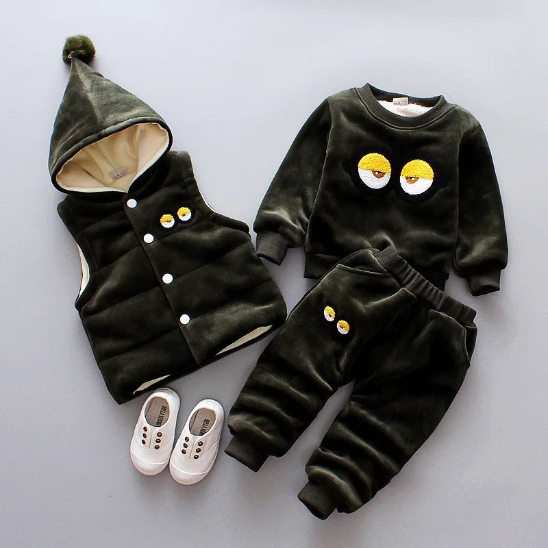 BibiCola toddler spring autumn boys clothing set infant 3pcs sport