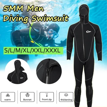 

Scuba Front Zipper 5MM Long Sleeves Neoprene Men Diving Snorkeling Wetsuit Underwater Hunting Surfing Swimsuit
