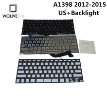 Wolive Genuine US Brand new Keyboard language version US For Macbook Pro Retina 15″ A1398 2012~2015 with backlight Replacement