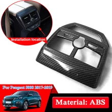 Автомобильный дизайн ABS сзади Outlet Блестки для peugeot 5008- салона рамку вентиляционное отверстие блесток авто аксессуары наклейки