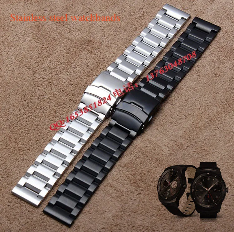 

Watchbands Bracelet Replacement LG G Watch R Bracelet Watchband 22mm Stainless Steel Watch Band G Smart Watch Tool Puscard