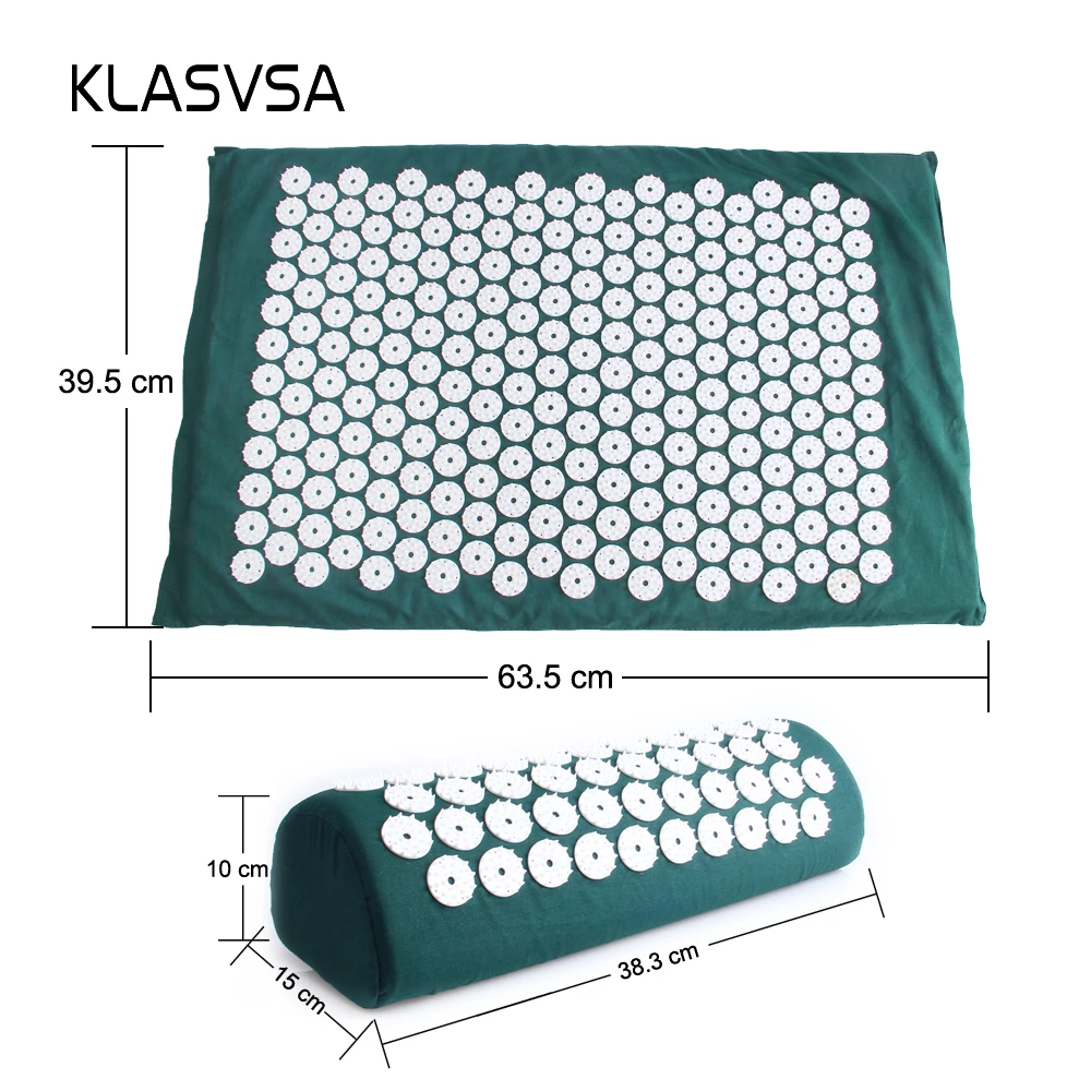 KLASVSA Acupressure Massager Cushion Pillow Acupuncture Stress Reflexology Mat Head Back Leg Foot Pain Relief Relax Health Care KLASVSA Acupressure Massager Cushion Pillow Acupuncture Stress Reflexology Mat Head Back Leg Foot Pain Relief Relax Health Care