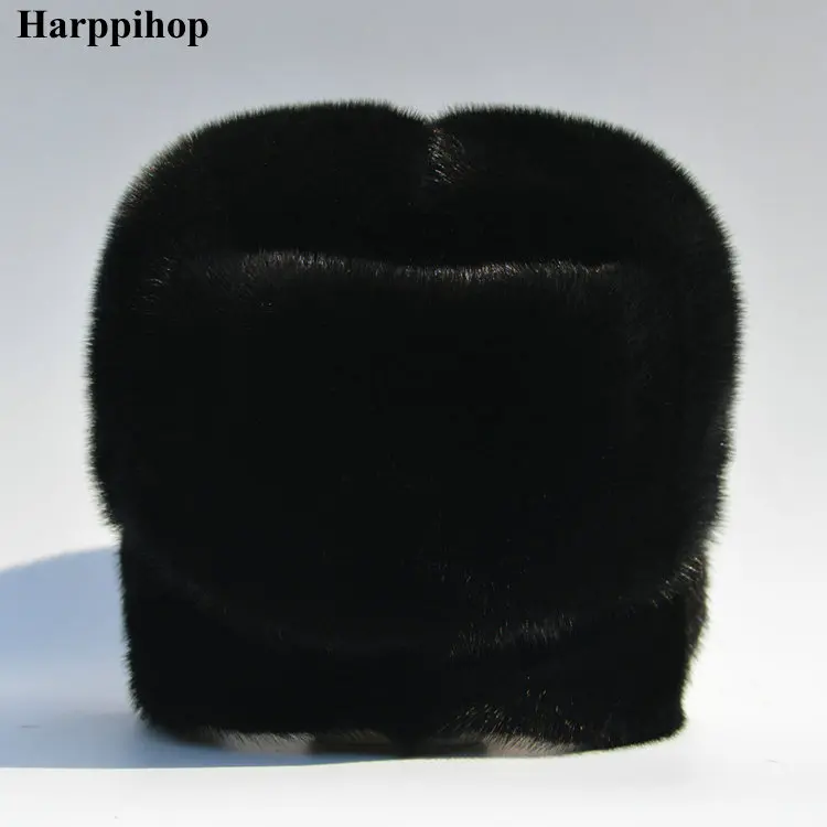Autumn and winter mink fur casual the elderly mink hat fur hat lei feng hat for man mad bomber trapper hat