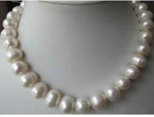

huge 17"11-12MM NATURAL SOUTH SEA BAROQUE WHITE PEARL NECKLACE ^^^@^Noble style Natural Fine jewe FREE SHIPPING