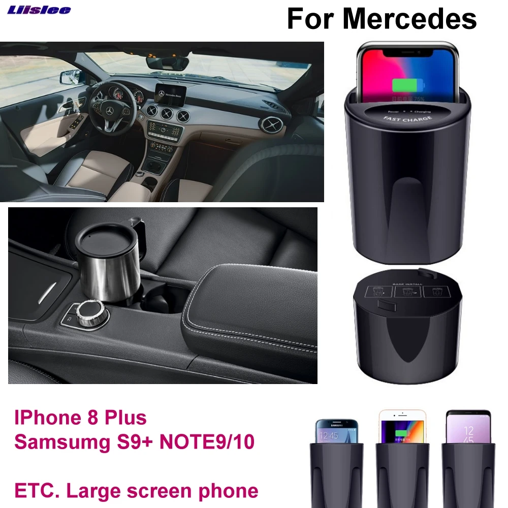 Car Qi Fast Wireless Charging Phone Holder Fast charger For Mercedes Benz Class A B C CLA E G GLA GLC M|Cables, Adapters & - AliExpress