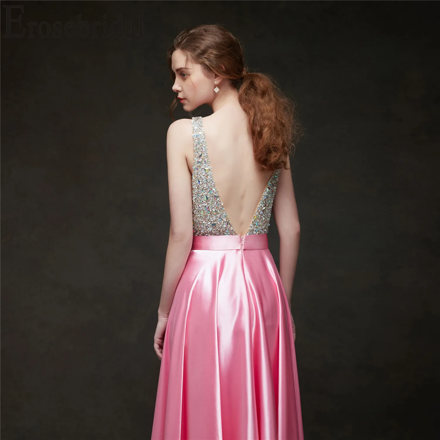 Erosebridal 2019 Evening Dress Long Party Dress Elegant Formal Dresses Evening Gown for Women Pink/Red/Black/Blue/Green/Yellow