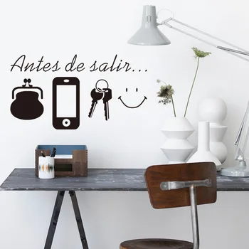 

Antes de salir Reminder wall/door sticker for home Bedroom living room wall decor Decals poster Mural Vinyl doorway stickers