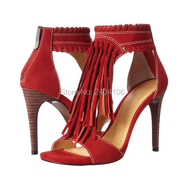 Summer-Style-Sandalias-Mujer-Suede-Sexy-Open-Toe-Sandles-Woman-Shoes-Size-10-Cut-Outs-High - 