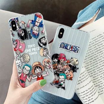 

Luggage Design One Piece Luffy Zoro Phone Case For iphone X Xs MAX XR 6 6s 7 8 plus Cute cartoon soft TPU back cover for iphone7