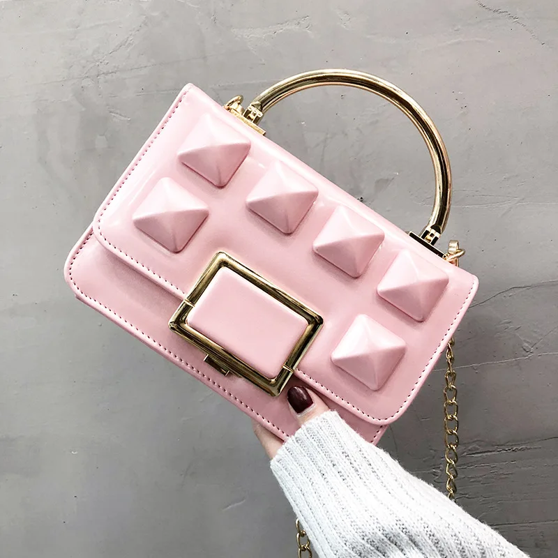 

2018 Women's Fashionable Square Handbag In Korean Version, Mini Messenger Bag with Exquisite Chain Strap