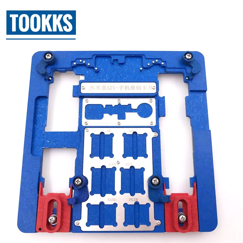 MJ A21+ ремонт материнской платы приспособление PCB держатель для iPhone 5S/6/6 S/6SP/7/7 P/8/8 P/XR для A7 A8 A9 A10 логическая плата чип приспособление