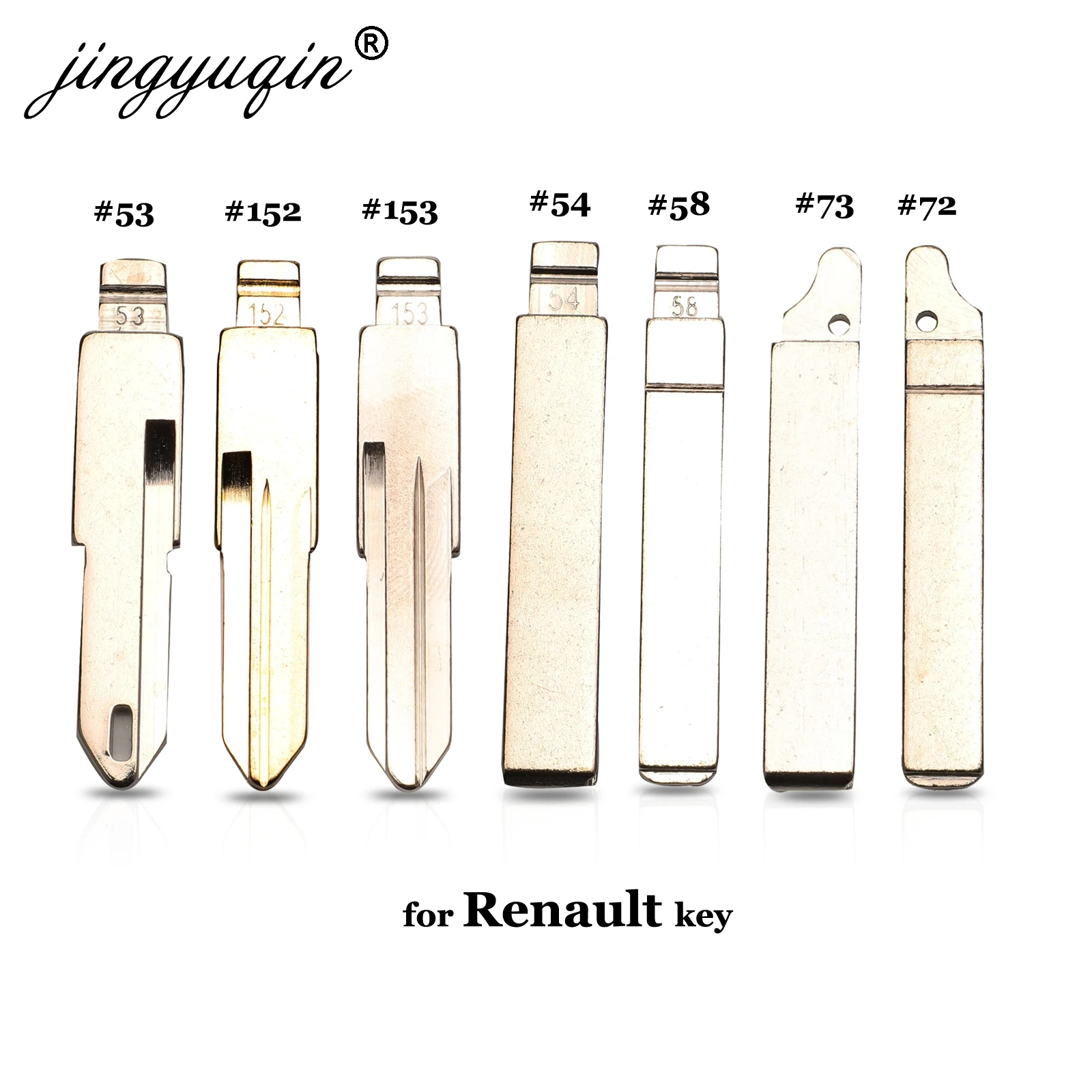 Jingyuqin 15X#53#54#58#72#73#152#153 полотно дистанционного ключа пустой для Renault Megan Dacia Clio Duster Lada KD VAC102 VA2 HU83