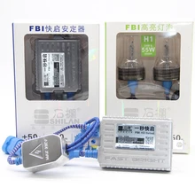 Высокое качество 55 Вт FBI быстрая Яркая ксеноновая лампа H1 H3 H7 H11 9005 9006 Автомобильная фара балласт 5500K HID комплект фар